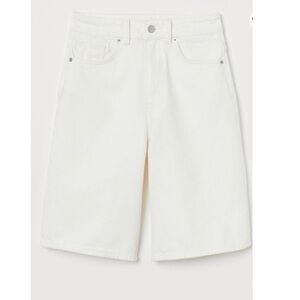 High  Waisted White Shorts